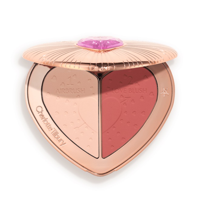 CHARLOTTE TIBURY BEAUTY SOULMATES FACE PALETTE-PILLOW TALK FLAWLESS POWDER BLUSH