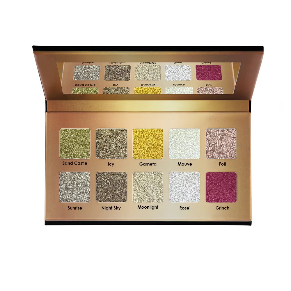 FOREVER52 10 COLOR METALLIC EYESHADOW PALETTE (GEMSTONES COLLECTION)