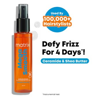 MATRIX MEGA SMOOTH ANTI-FRIZZ SERUM WITH SHEA BUTTER & CERAMIDES & 4-DAYS FRIZZ CONTROL(100ML)